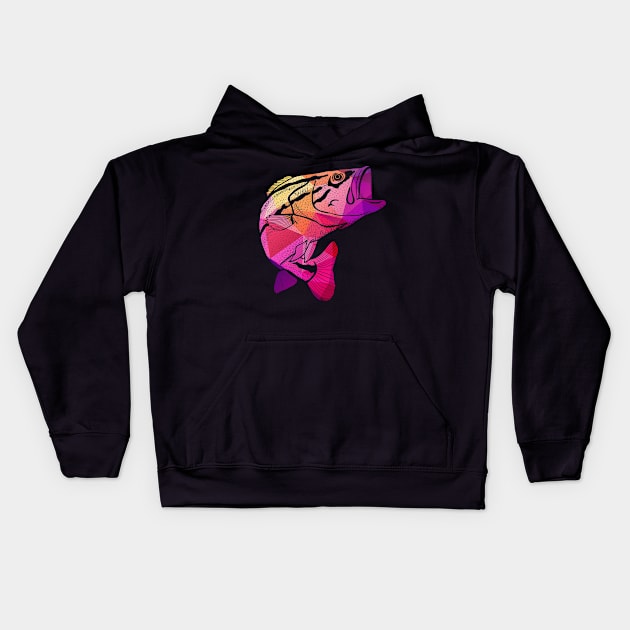 'Bass Fish' Awesome Fish Lover Gift Kids Hoodie by ourwackyhome